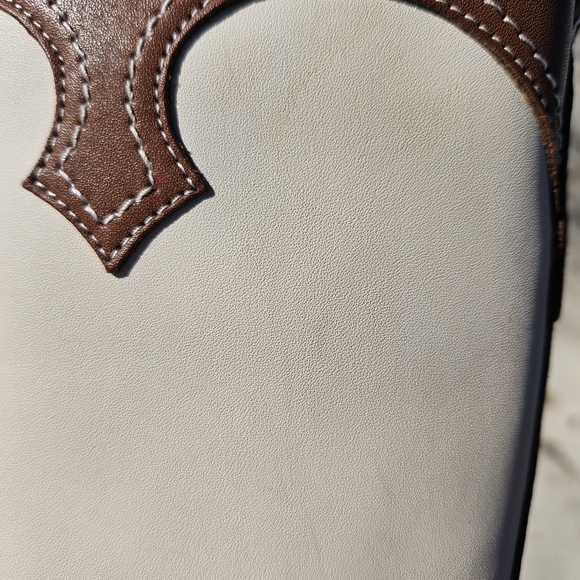 Zodiac Dawson Western Tall Boots - Brown/Cream Leather - Size 5.5M- NEW - Picture 16 of 16